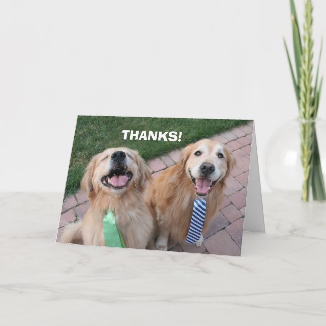 Golden Retriever Vielen Dank Dankeskarte (Vorderseite)