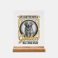 Golden Retriever Vintage Gravur Hundeliebhaber-Shi