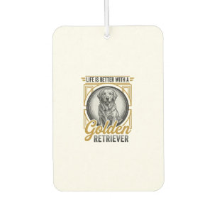 Golden Retriever Vintage Gravur Hundeliebhaber-Shi Autolufterfrischer
