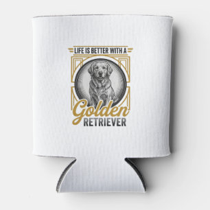 Golden Retriever Vintage Gravur Hundeliebhaber-Shi Dosenkühler