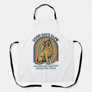 Golden Retriever Vintage-Shirt Retro-Gravur Hund Schürze