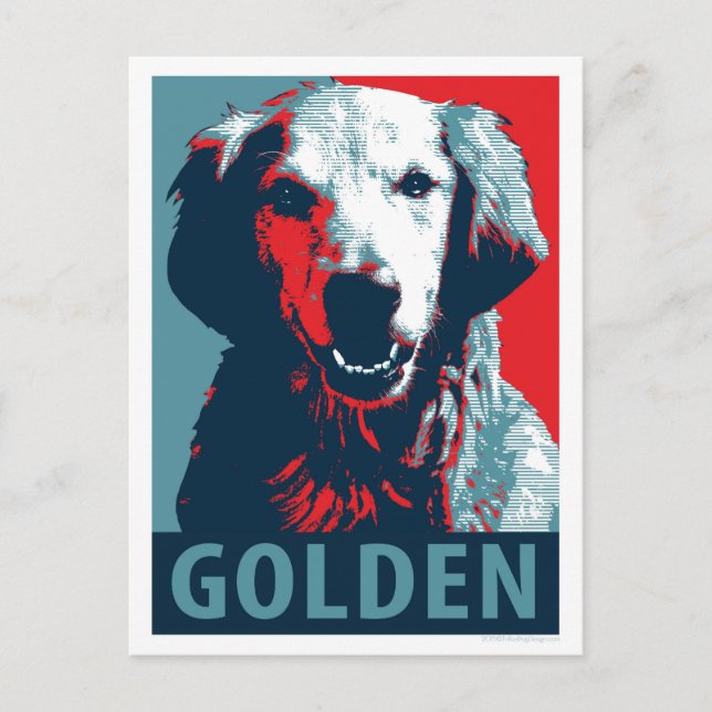 Golden Retriever von Hope Hogs Postkarte (Vorderseite)
