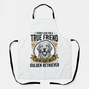 Golden Retriever Wahrer Freund Vintage Hunde Liebh Schürze