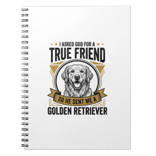 Golden Retriever Wahrer Freund Vintage Hundeliebha Notizblock