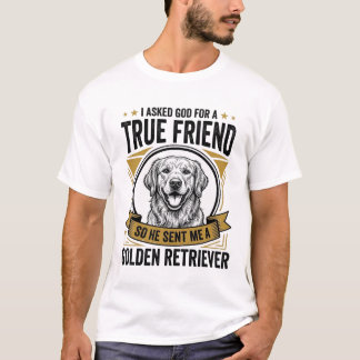 Golden Retriever Wahrer Freund Vintage Hundeliebha T-Shirt