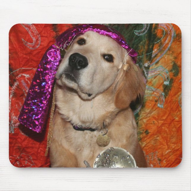 Golden retriever-Wahrsager Mousepad (Vorne)