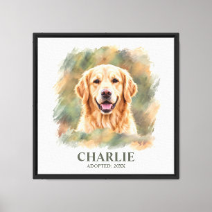 Golden-Retriever-Wandkunst Wasserfarben-Hundeportr Leinwanddruck