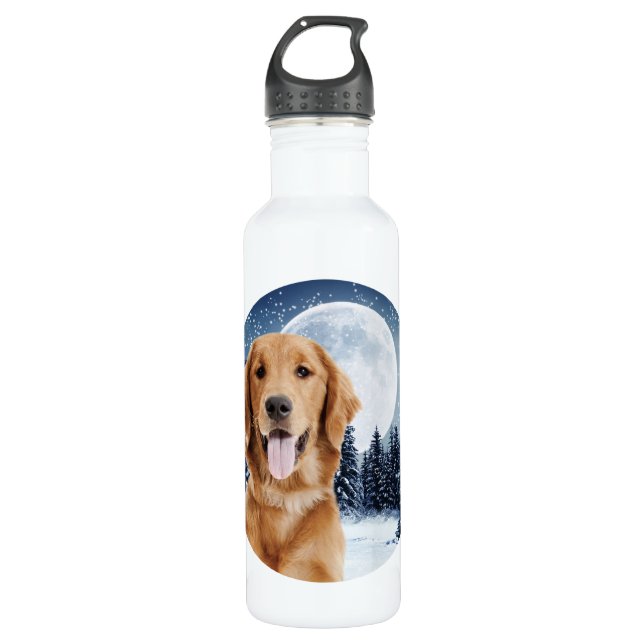 Golden retriever-Wasser-Flasche Trinkflasche (Vorderseite)