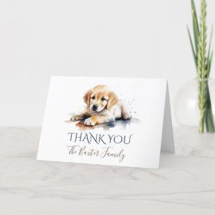 Golden Retriever Wasserfarbe Danke Karte