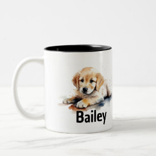 Golden Retriever Wasserfarbe Tasse