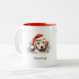 Golden Retriever Wasserfarbe Weihnachten Tasse
