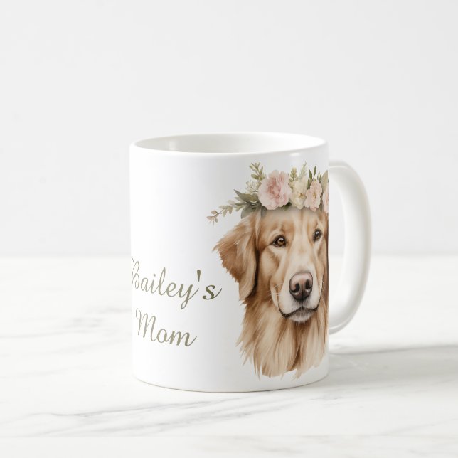 Golden Retriever Wasserfarben-Tasse  Kaffeetasse (VorderseiteRechts)