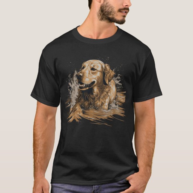 Golden Retriever Wassersport T-Shirt (Vorderseite)