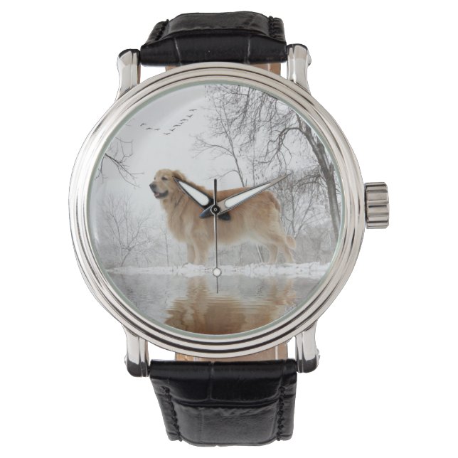 Golden Retriever Watch Armbanduhr (Vorderseite)