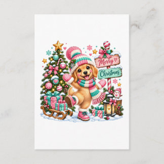 Golden Retriever Weihnachten Begleitkarte