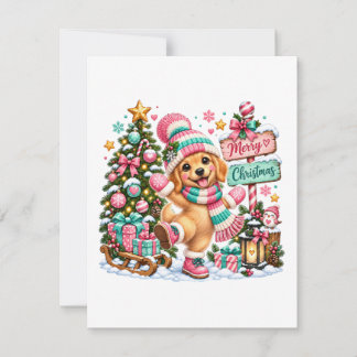 Golden Retriever Weihnachten Dankeskarte