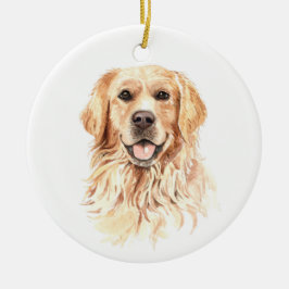 Golden Retriever Weihnachten Keramik Ornament