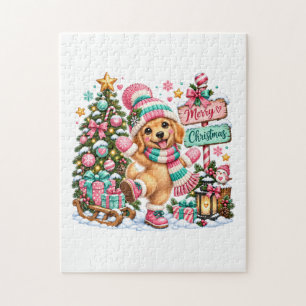 Golden Retriever Weihnachten Puzzle