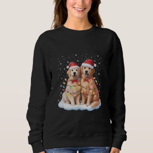 Golden Retriever Weihnachten Santa Hut Renntier  Sweatshirt