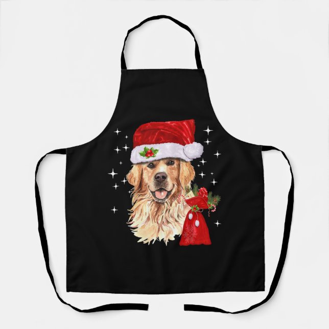 Golden Retriever Weihnachten Weihnachtsgeschenk Schürze (Vorderseite)