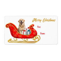 Golden Retriever Weihnachts-Schlitten