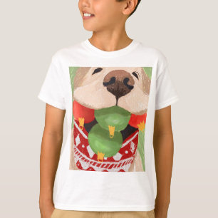 Golden Retriever Weihnachtsbälle Mund Hilarisch T-Shirt