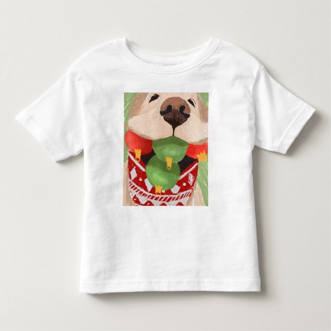 Golden Retriever Weihnachtsballs Mouth Unglaublich Kleinkind T-shirt (Vorderseite)