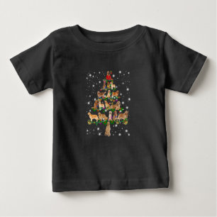 Golden Retriever Weihnachtsbaum bedeckt durch Flas Baby T-shirt