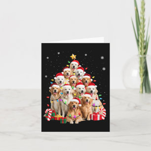 Golden Retriever Weihnachtsbaum Karte