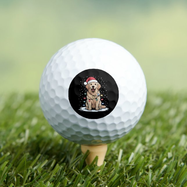 Golden Retriever Weihnachtsbaum Lichter Weihnachte Golfball (Insitu T-Shirt)
