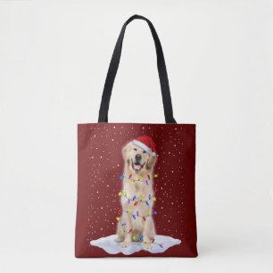 Golden Retriever Weihnachtsbaum Lichter Xmas