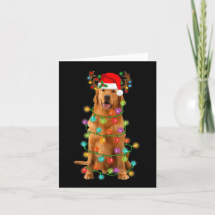 Golden Retriever Weihnachtsbaum Lights Pajama Dog Karte