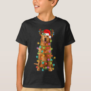 Golden Retriever Weihnachtsbaum Lights Pajama Dog T-Shirt