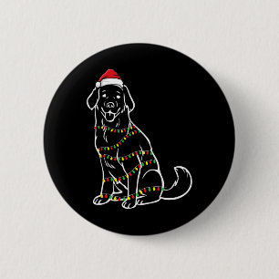 Golden Retriever Weihnachtsbaum Lights X-mas Niedl Button