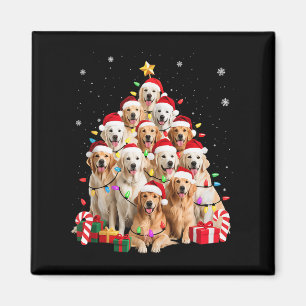 Golden Retriever Weihnachtsbaum Magnet