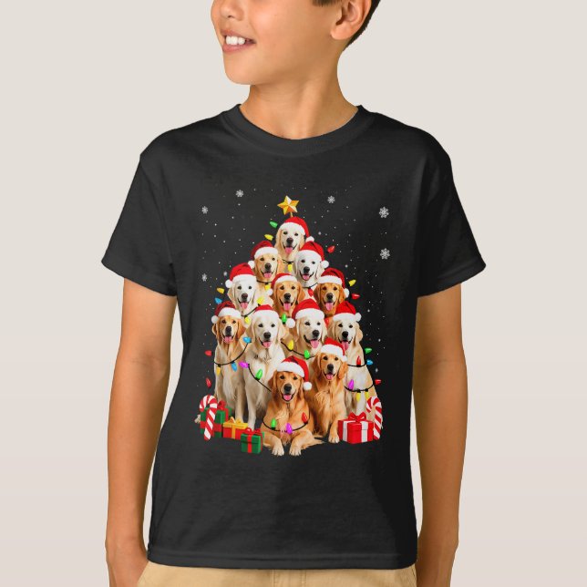 Golden Retriever Weihnachtsbaum Schmuck Dekor Xma T-Shirt (Vorderseite)