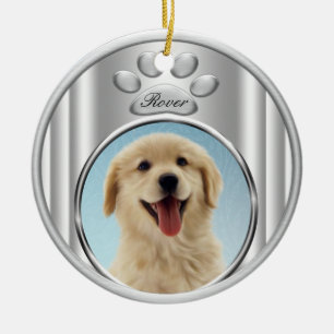 Golden retriever-Weihnachtsbaum-Verzierungen Keramik Ornament