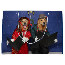 Golden retriever-WeihnachtsCarolers Große Geschenktüte