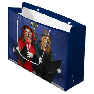 Golden retriever-WeihnachtsCarolers Große Geschenktüte