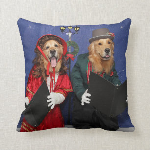Golden retriever-WeihnachtsCarolers Kissen