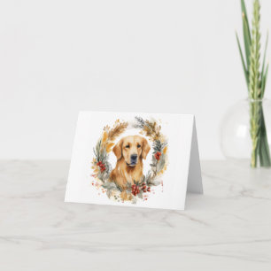 Golden Retriever Weihnachtsfeier Festliche Jungfra Karte