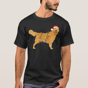 Golden Retriever Weihnachtsfeiertag Goldene Rück T-Shirt