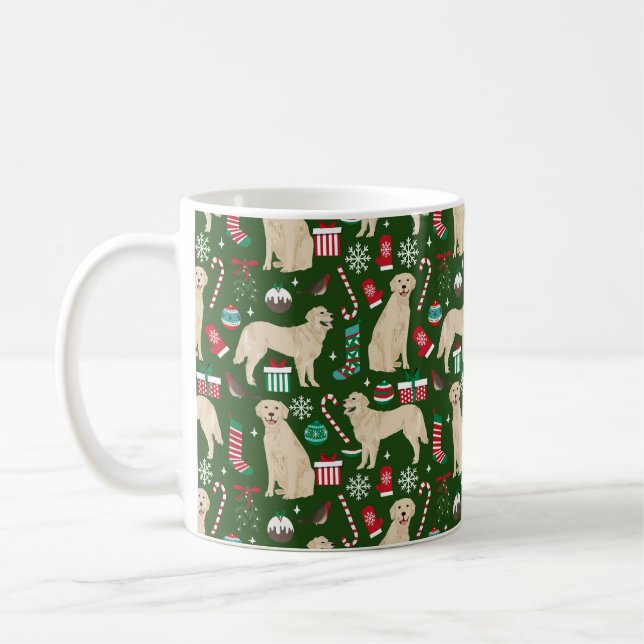 Golden Retriever Weihnachtsfeiertag Kaffeetasse (Links)