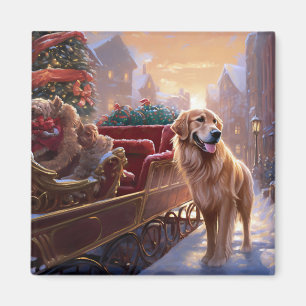 Golden Retriever Weihnachtsfeiertage Magnet