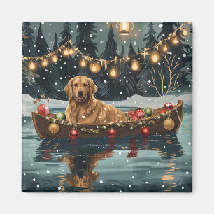 Golden Retriever Weihnachtsfest Reise Magnet