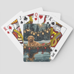 Golden Retriever Weihnachtsfestliche Reise Spielkarten