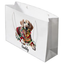 Golden Retriever Weihnachtsgeschenk Tasche