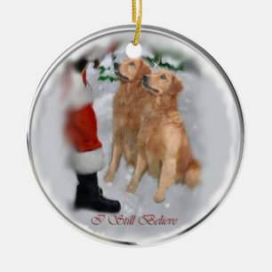Golden retriever-Weihnachtsgeschenk-Verzierung Keramik Ornament