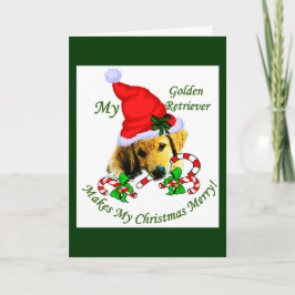 Golden Retriever Weihnachtsgeschenke Feiertagskarte
