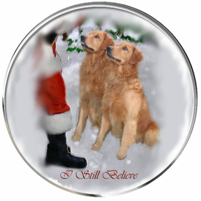 Golden Retriever Weihnachtsgeschenke Fotoskulptur Ornament (Vorne)